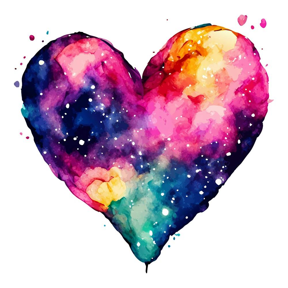 Heart Watercolor Painting