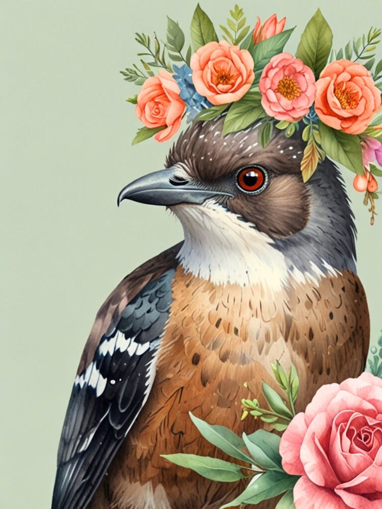 Bird With Flower Crown 17