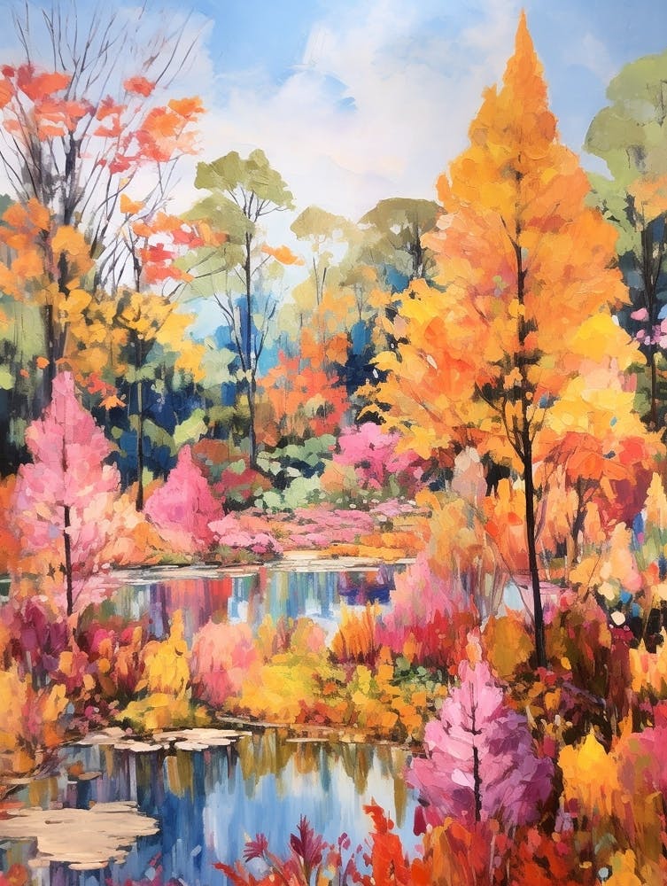 Autumn Gardens Painting Royal Botanical Gardens Burlington Canada