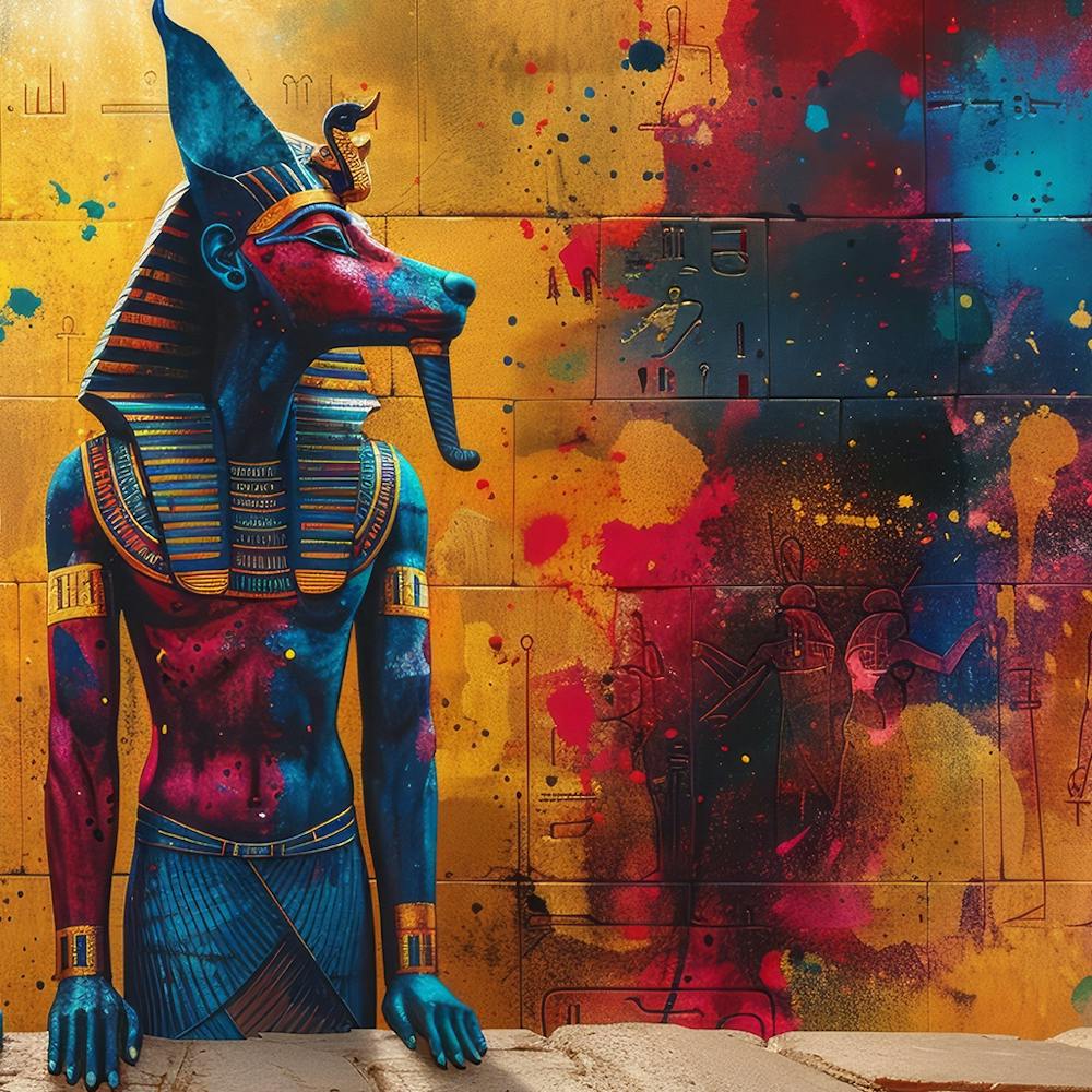 silhouette abstract artwork - ancient Egyptians & pharaohs