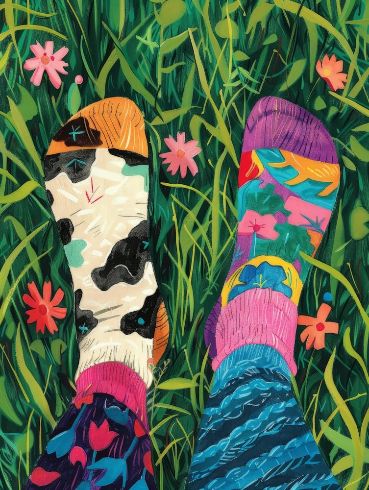 Socks In The Grass