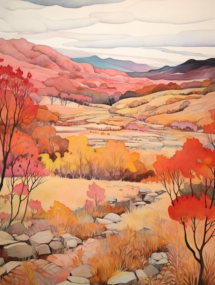 Autumn National Park Painting Ambor National Park Bolivia 1