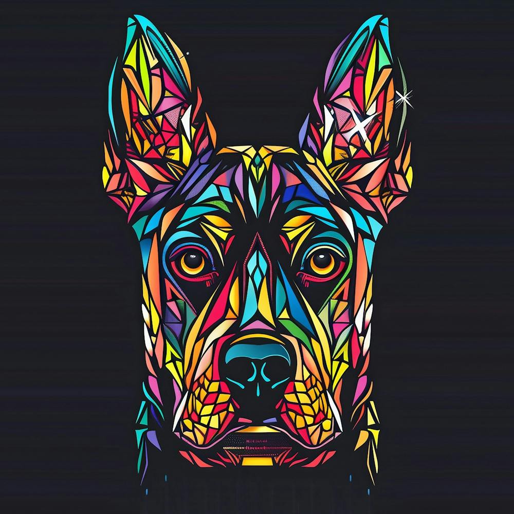 Neon Doberman
