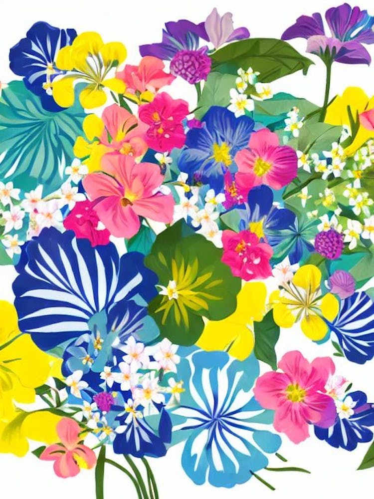 Jasmine Modern Colourful Flower