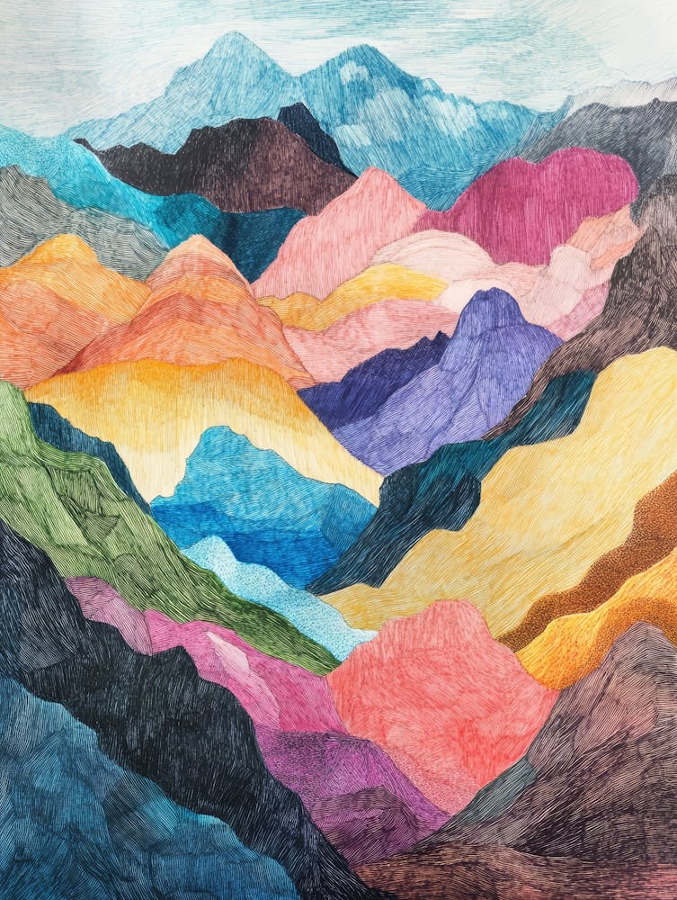 Colorful Mountain Landscape 8
