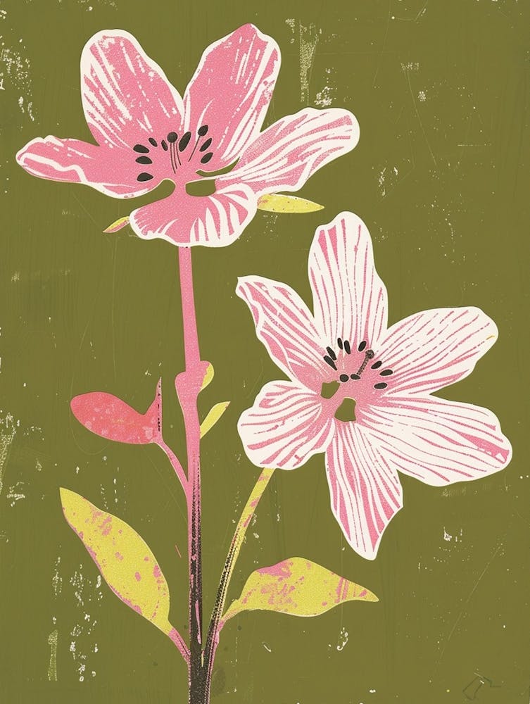 Pink & Green Larkspur 3