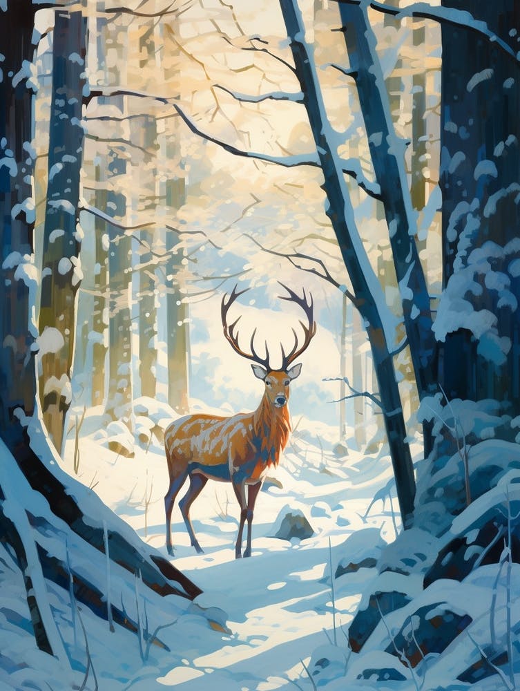 Winter Deer 5 Illustration