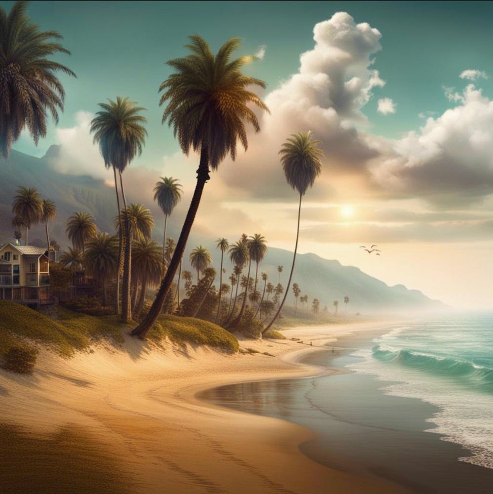 Palm Trees On The Beach