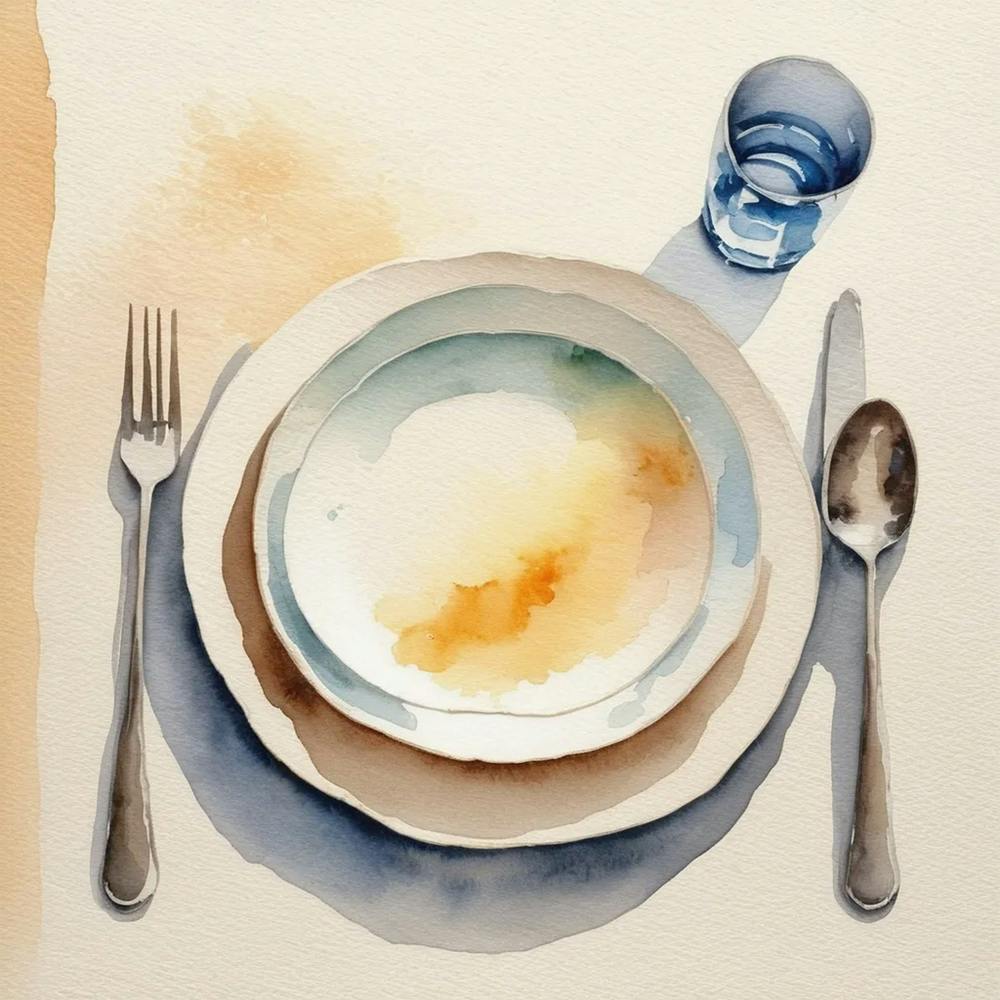 Plate And Silverware