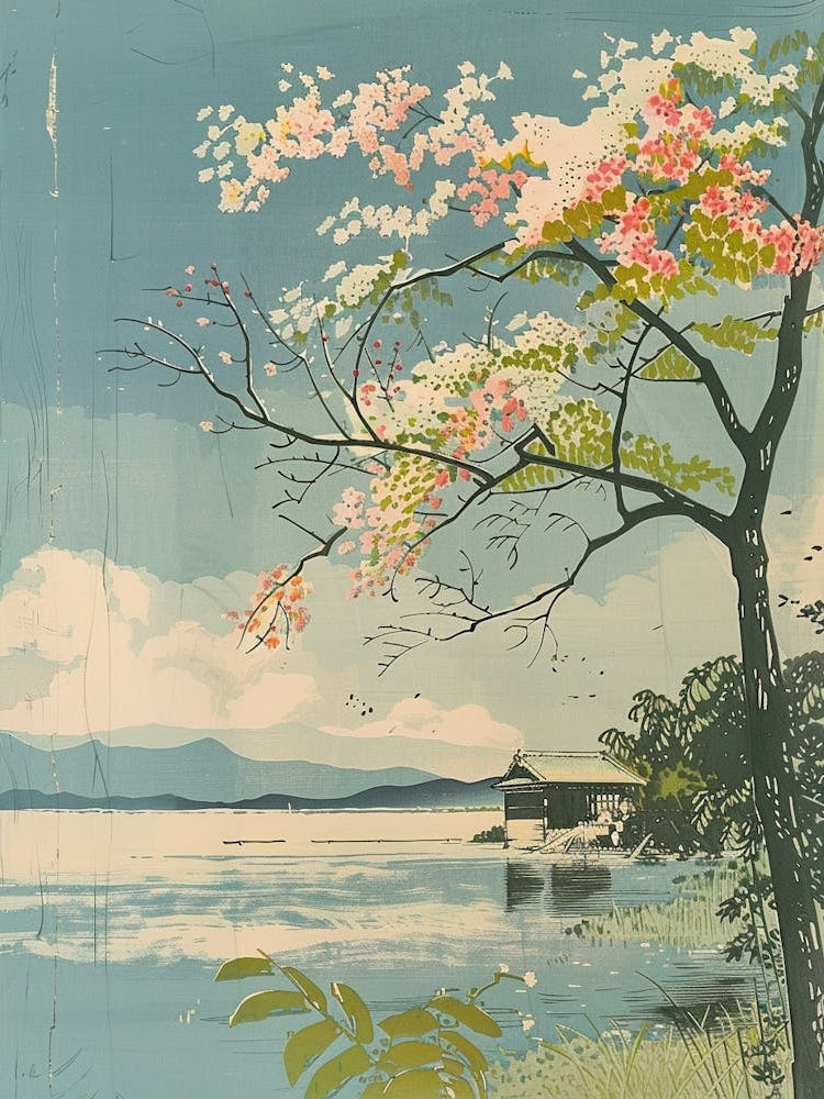 Ise Japan 2 Retro Illustration