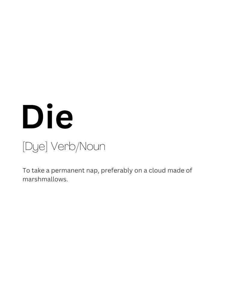 Die Definition Meaning 1