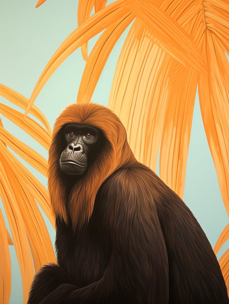 Howler Monkey 3 Tropical Animal Portrait