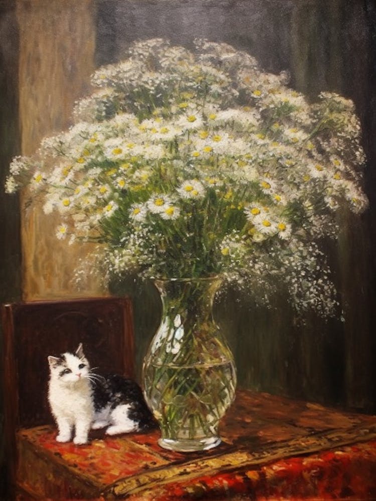 Queen Anne’S Lace With A Cat 4