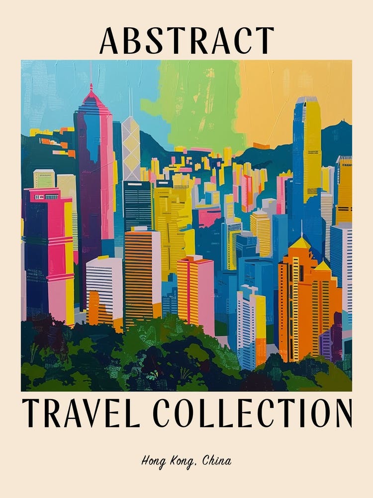 Abstract Travel Collection Poster Hong Kong China 4
