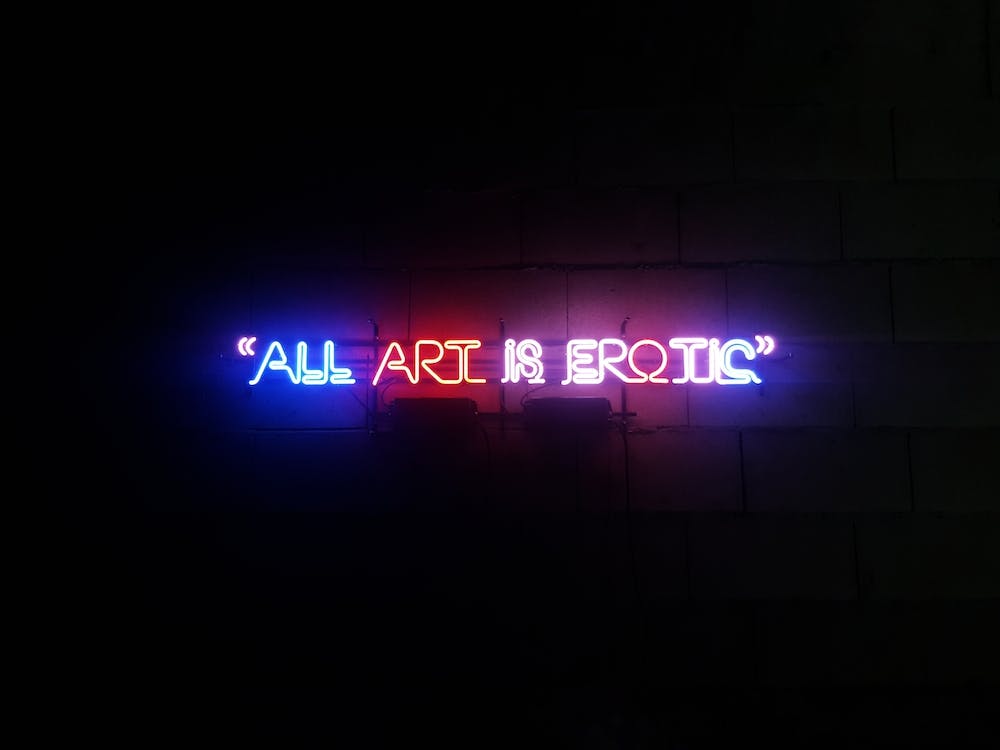 Alle Kunst ist erotisch Buntes Neonschild Yeonmujang