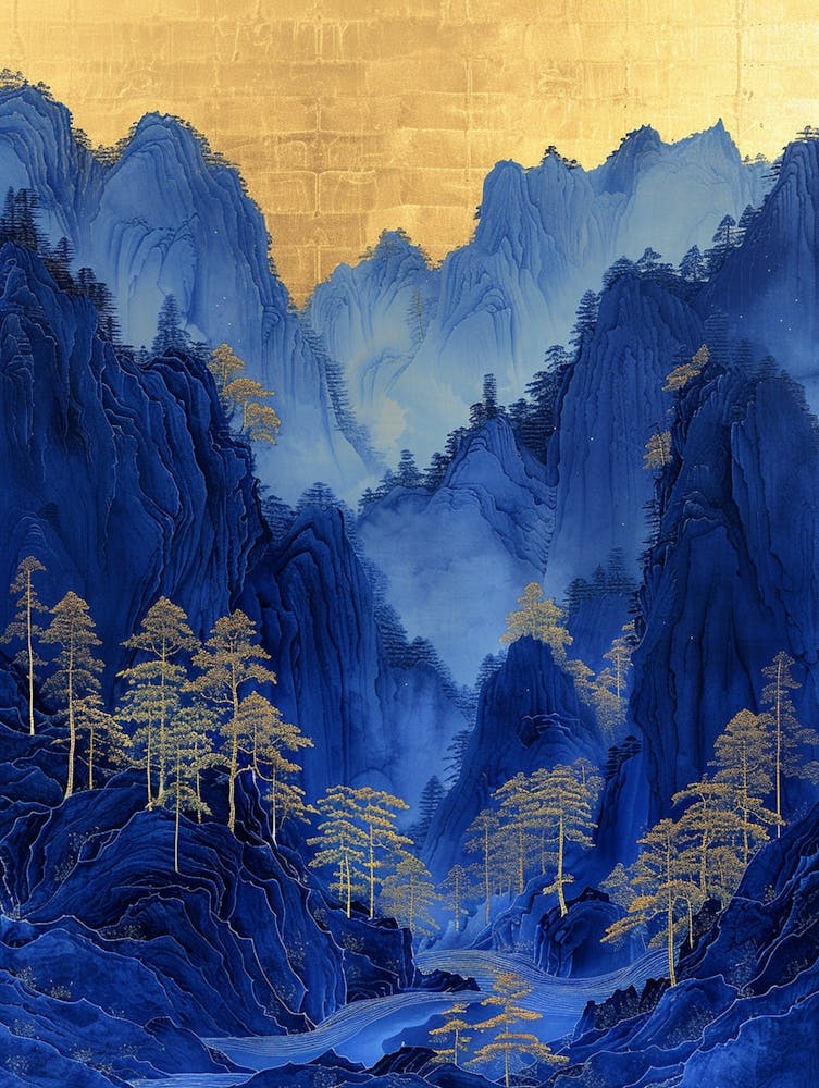 Chinesische Blaue Berge