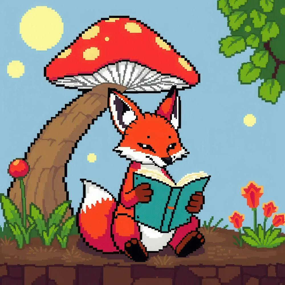 Fox Reading A Book 1