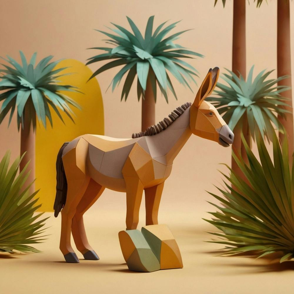 Donkey In The Desert