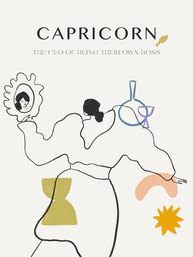 Capricorn Zodiac Sign One Line