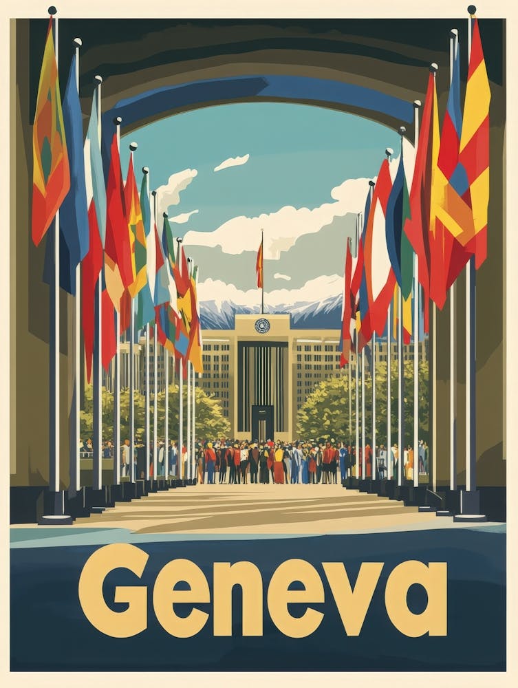 Aihrgdesign A 1970s Inspired Travel Poster For Geneva