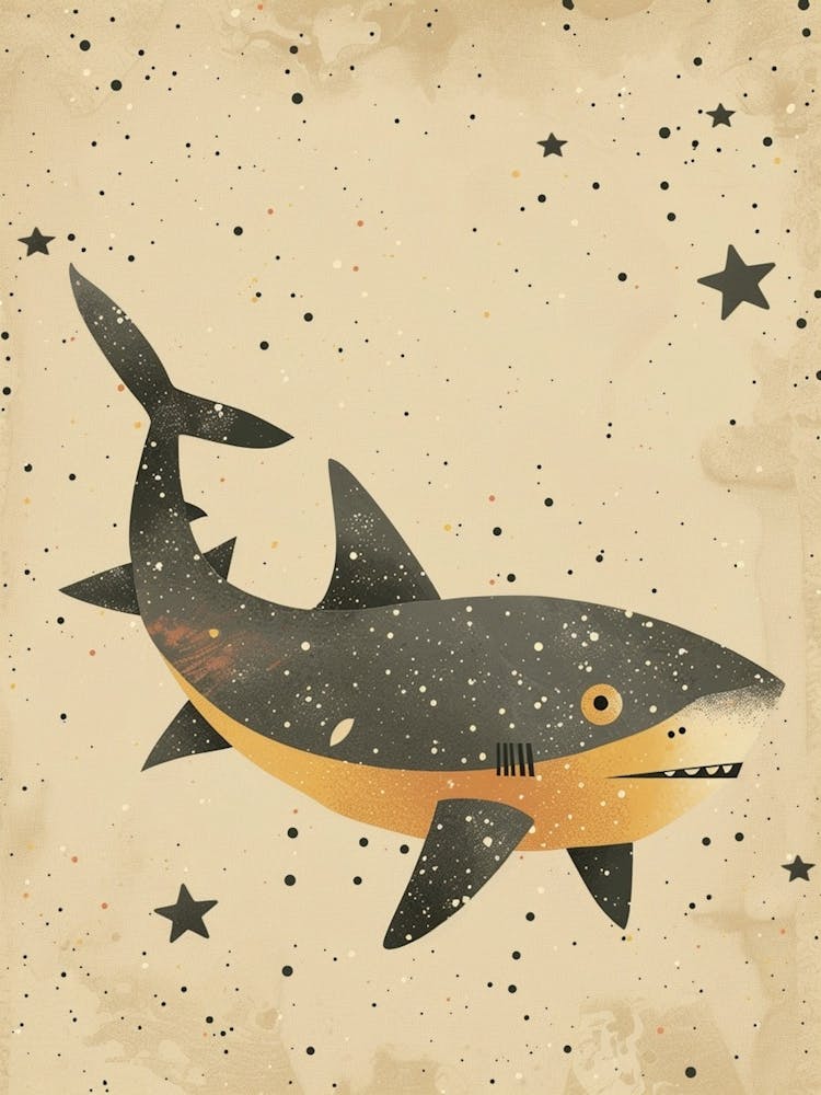 Shark & Stars Storybook Style