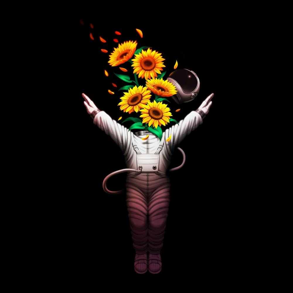 Surya Namaskar Salutation au Soleil Astronaute Carré