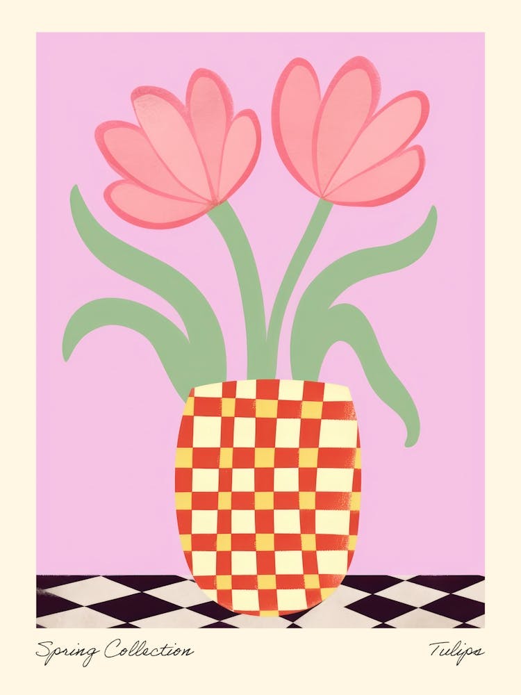 Spring Collection Tulips Flower Vase 1