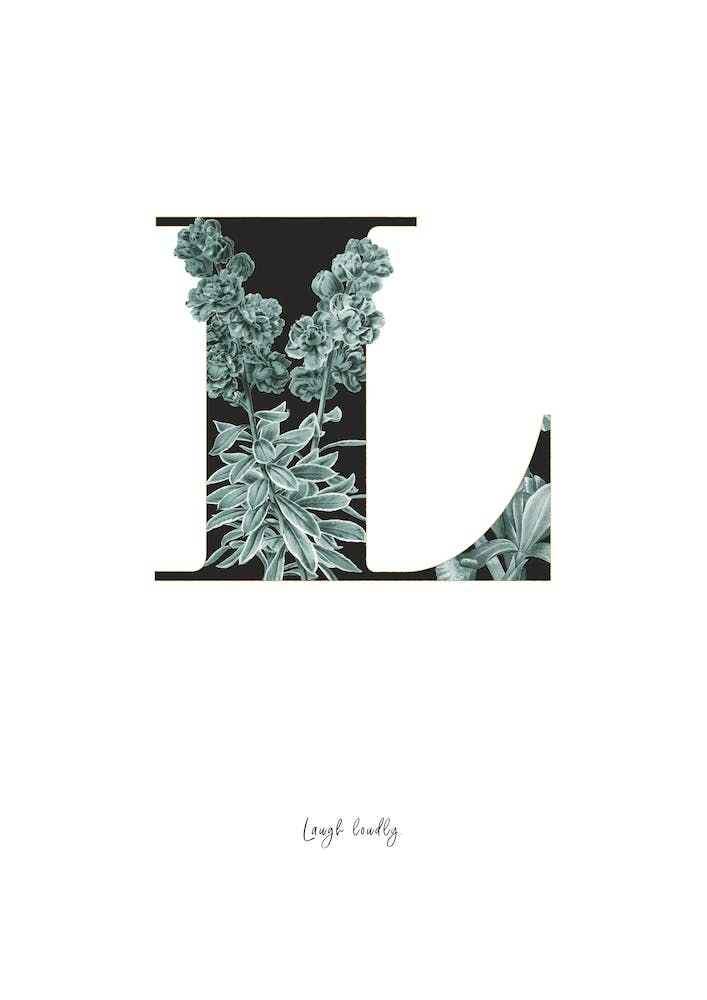 Flower Alphabet L