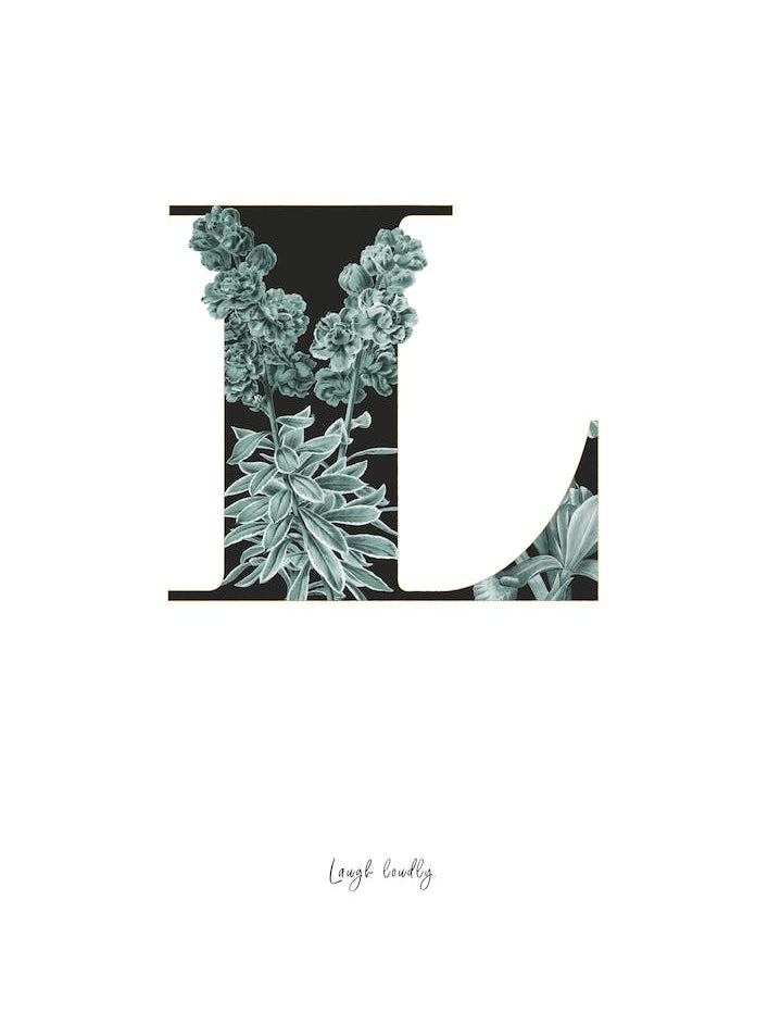 Flower Alphabet L