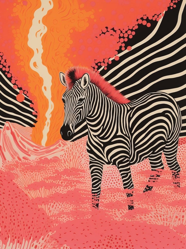 Zebra Pink & Orange 1