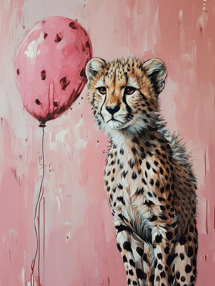 Cute Cheetah 2 With Balloon