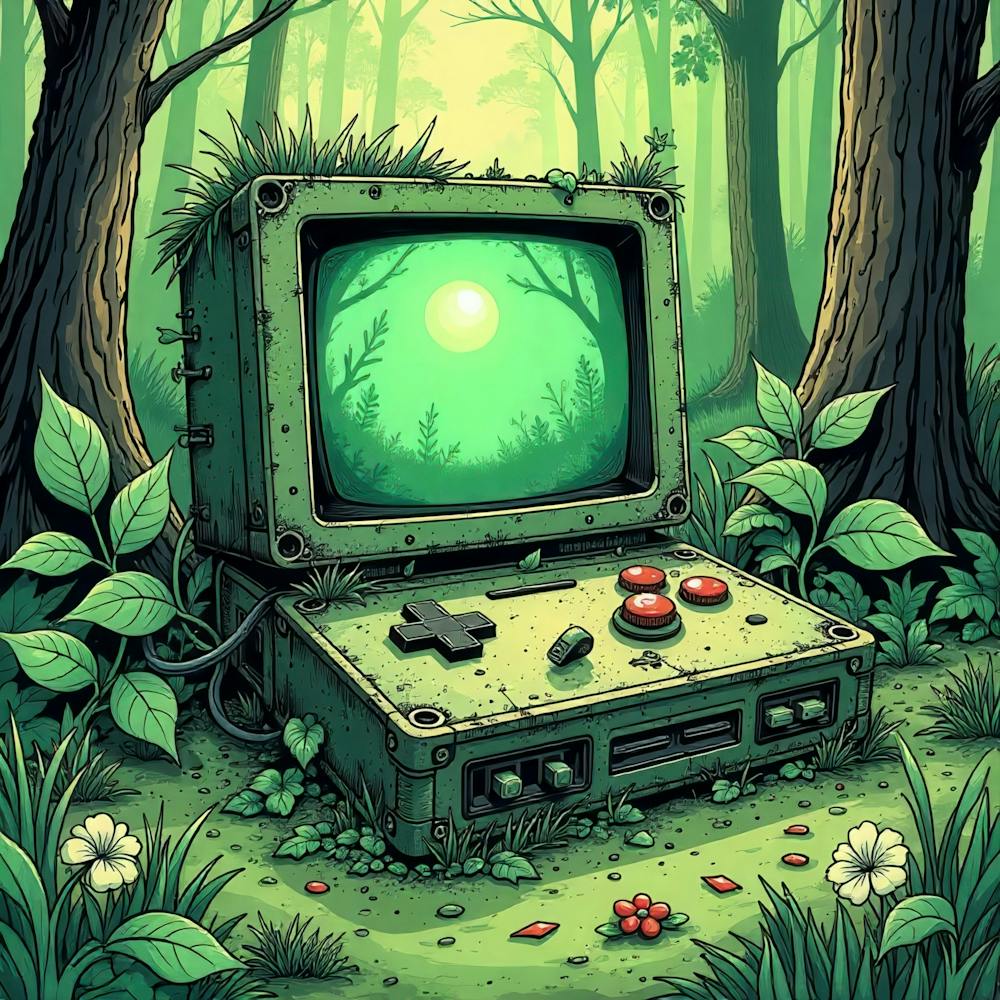Gameboy In The Woods