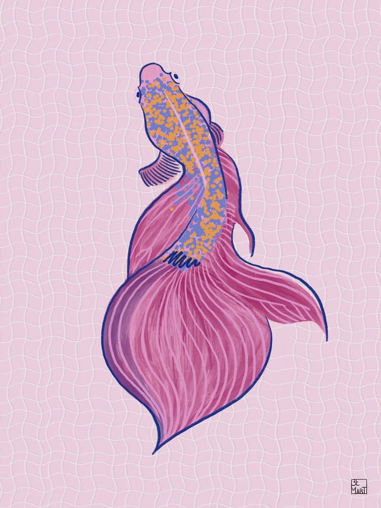 Goldfish With Purple Tones
