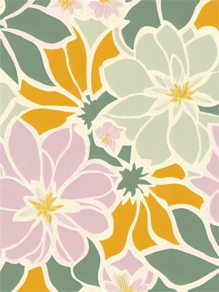 Lilac Pastel Floral 4 Flower