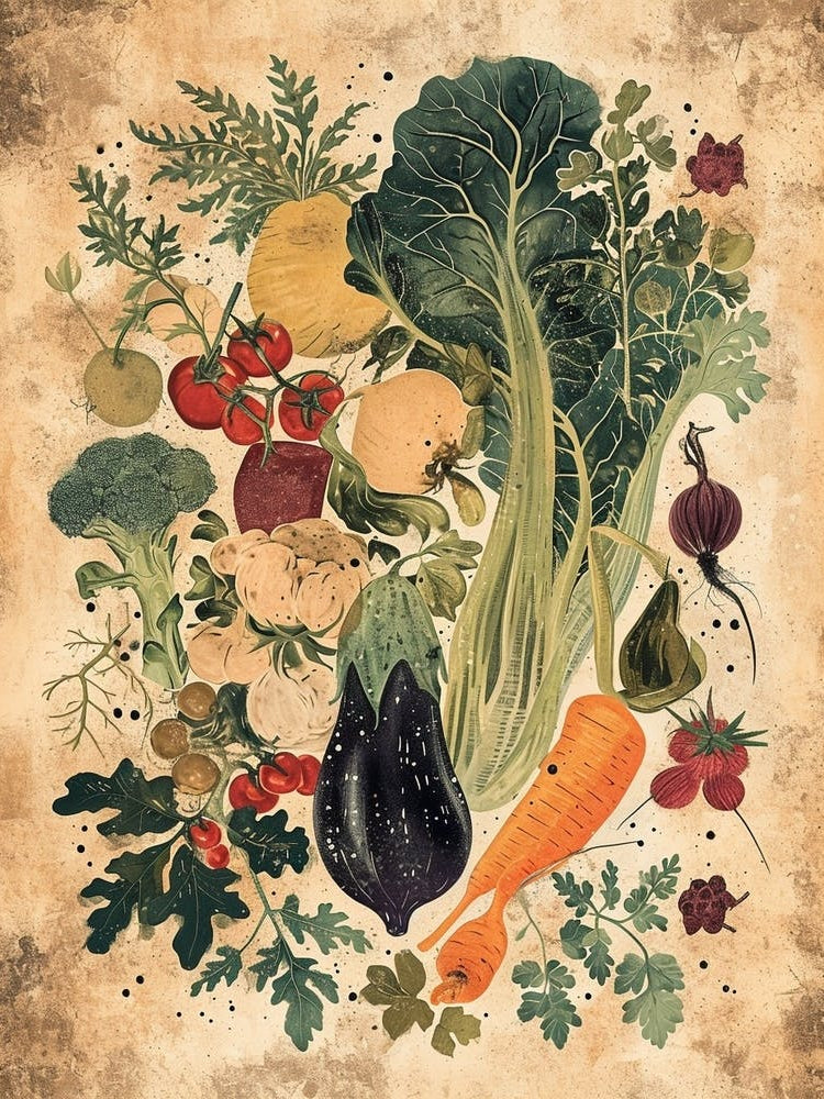 Rustic Vegetable Illustration