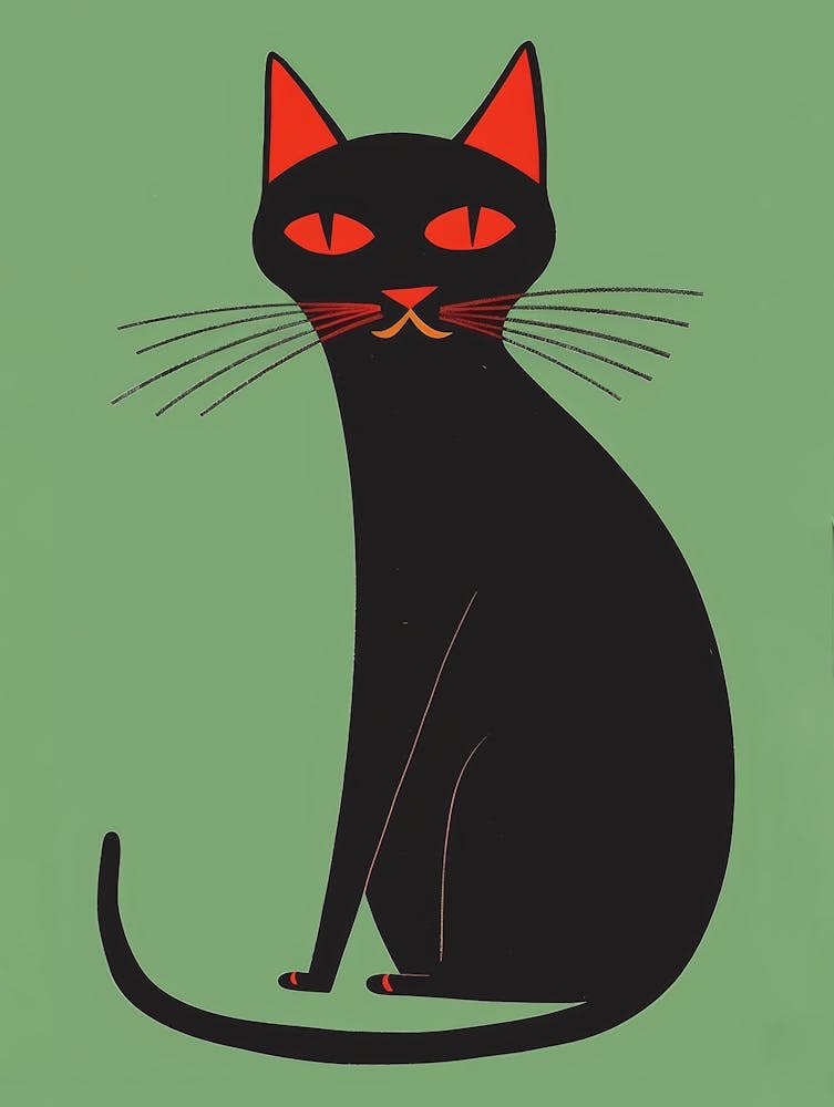 Black Cat With Red Eyes 4