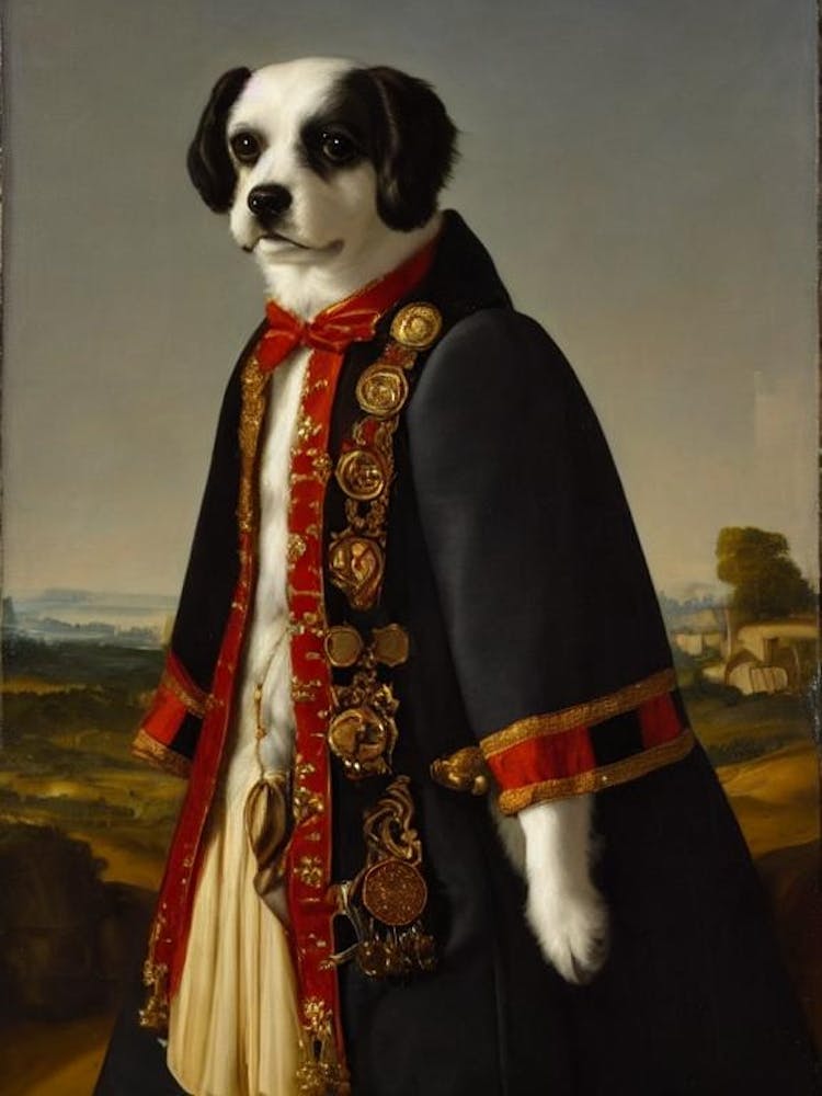 Maltese 2 Renaissance Portrait Oil Painting