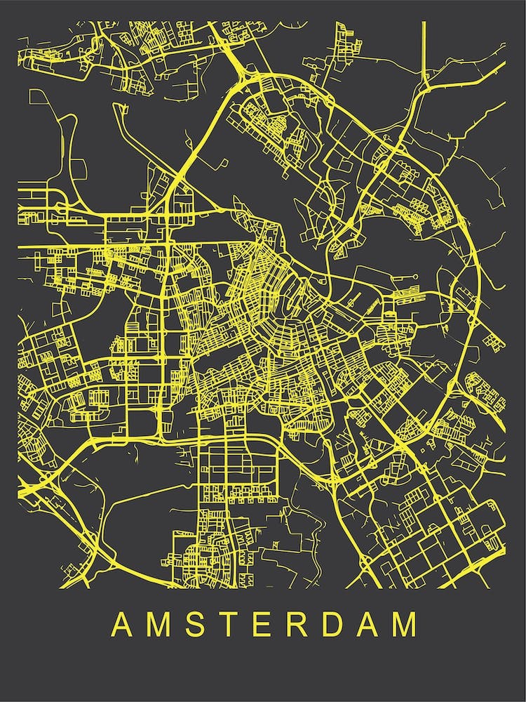 Amsterdam Map Neon