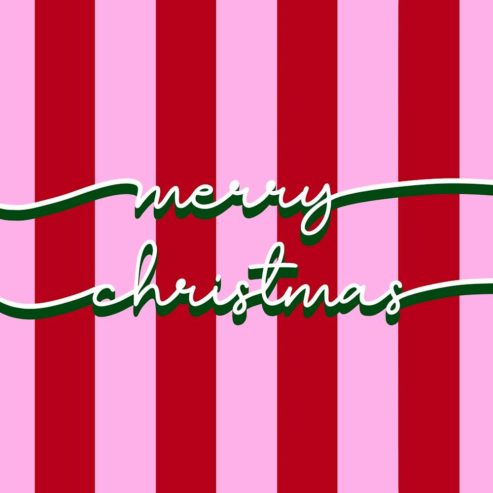 Merry Christmas Holiday Candy Stripes