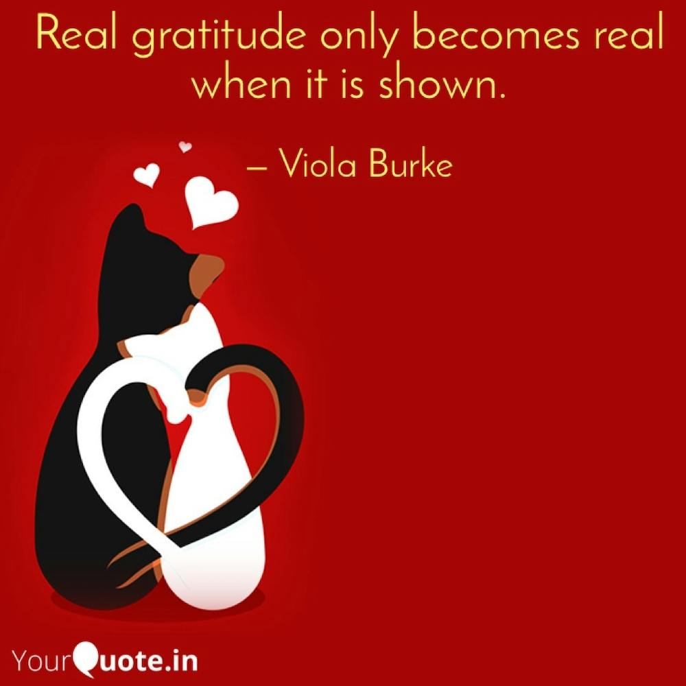 Real Gratitude Only Becomes Real When It Is Shown