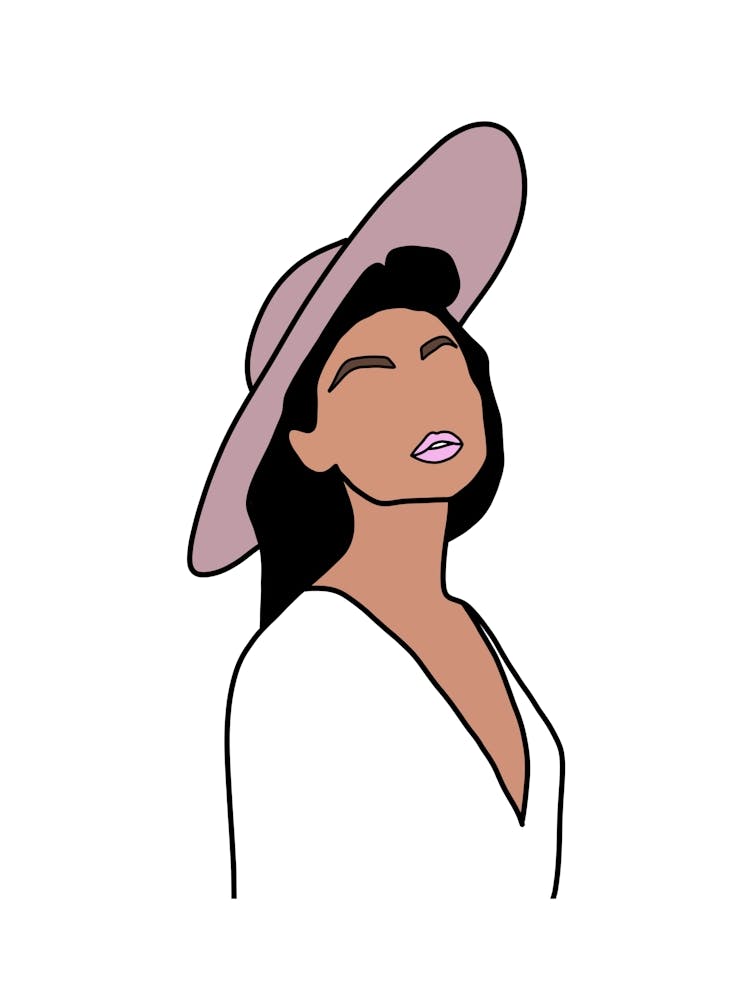 Schöne Frau mit Hut | Pop-Art, Mode, Frau, Hut, Kühn, Abstrakt, Farbenfroh, Stil, Ästhetik, Chic, Modern, Kunst