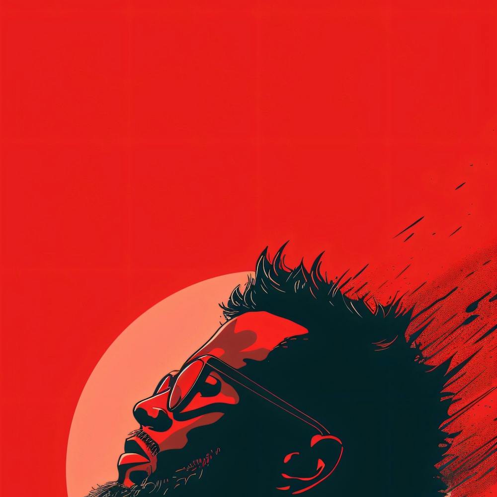 Music Album Cover Red