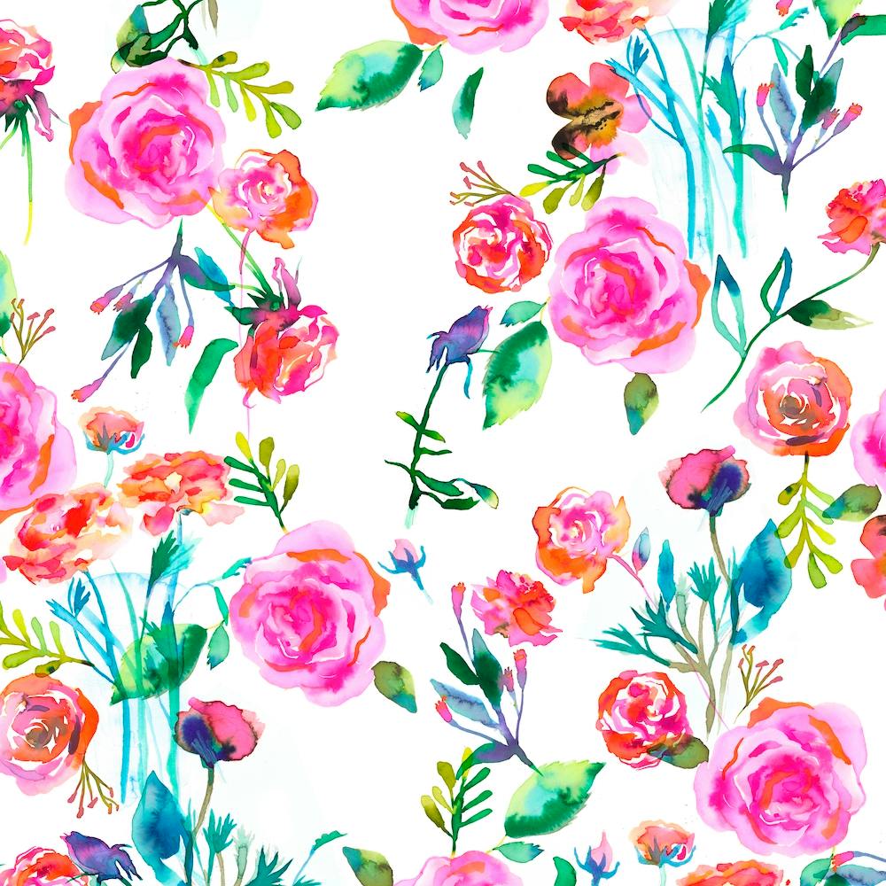 Roses Bouquet Pink Square