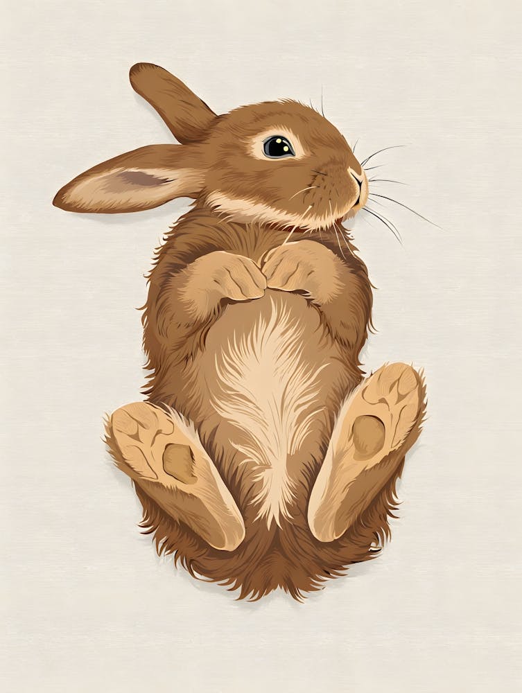 Relaxed Rabbit – A Gentle Portrait of Tranquility