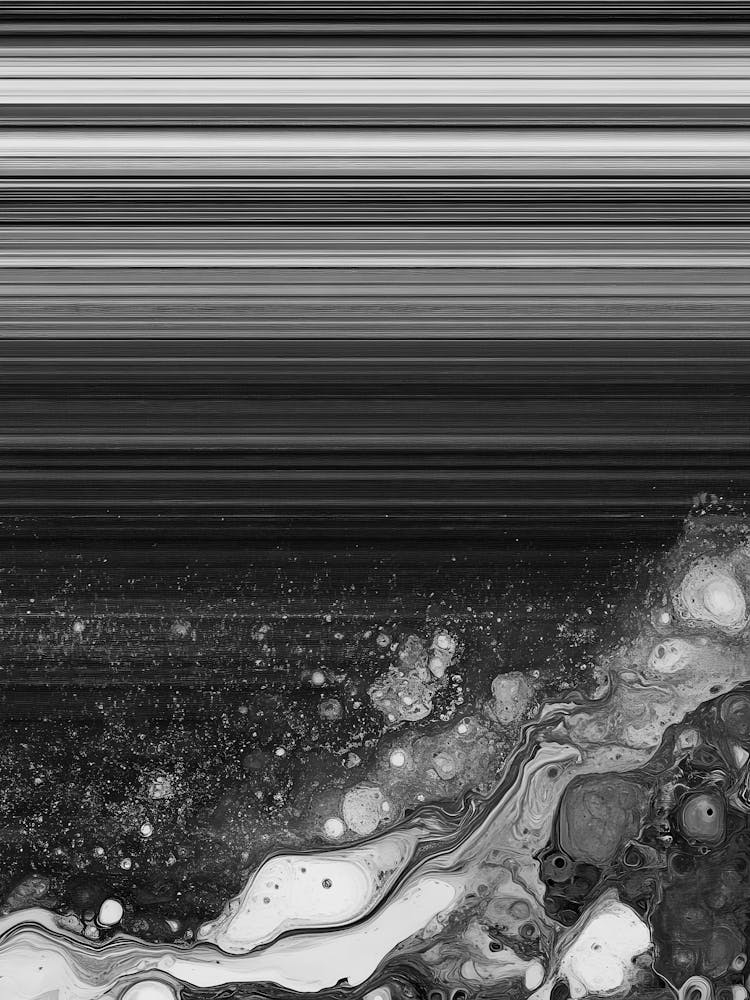 Black And White Abstract Painting 42