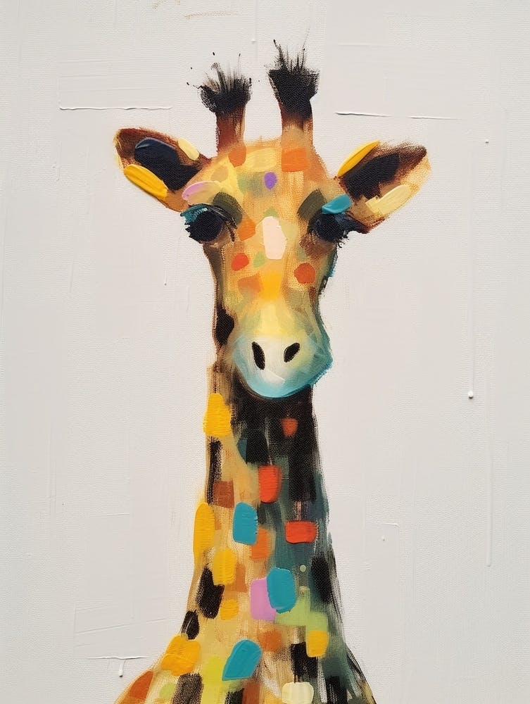 Giraffe 3 Kids Patchwork Painting