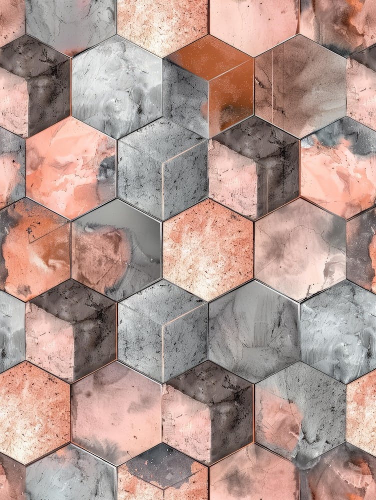 Roségold Marmor Tapete