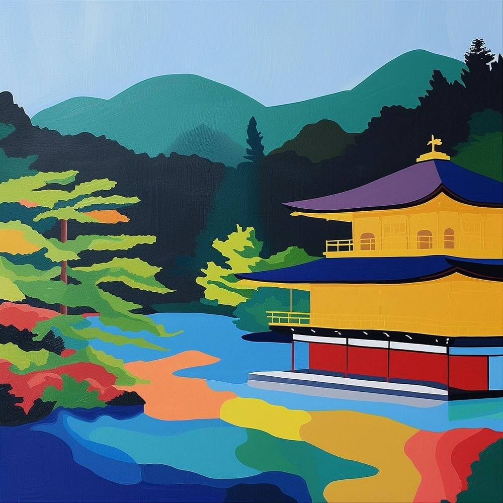 Colourful Gardens Ginkaku Ji  Temple Japan 4