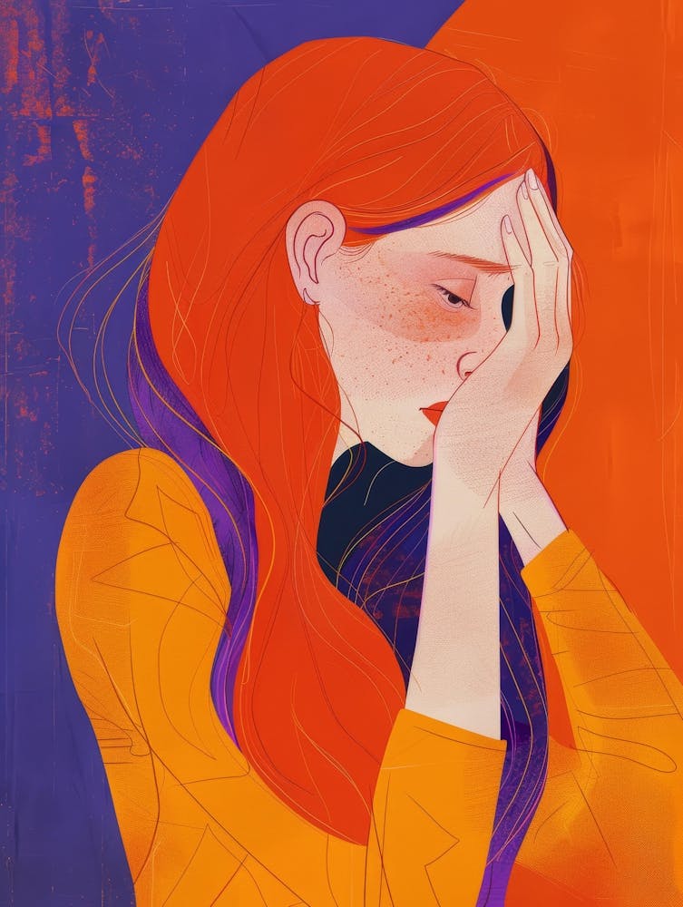 Portrait Of A Girl With Red Hair