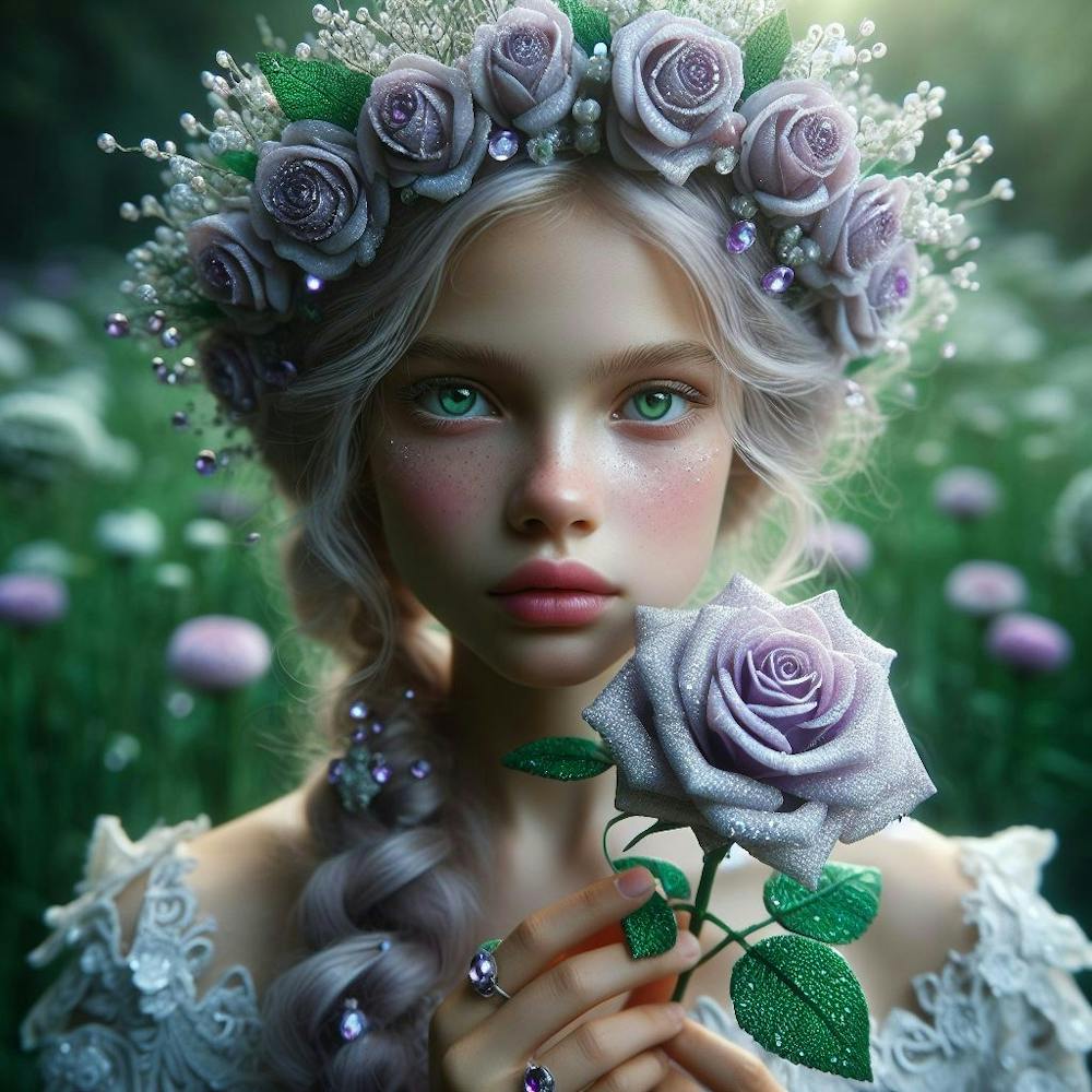 Fairy Girl With Roses 1